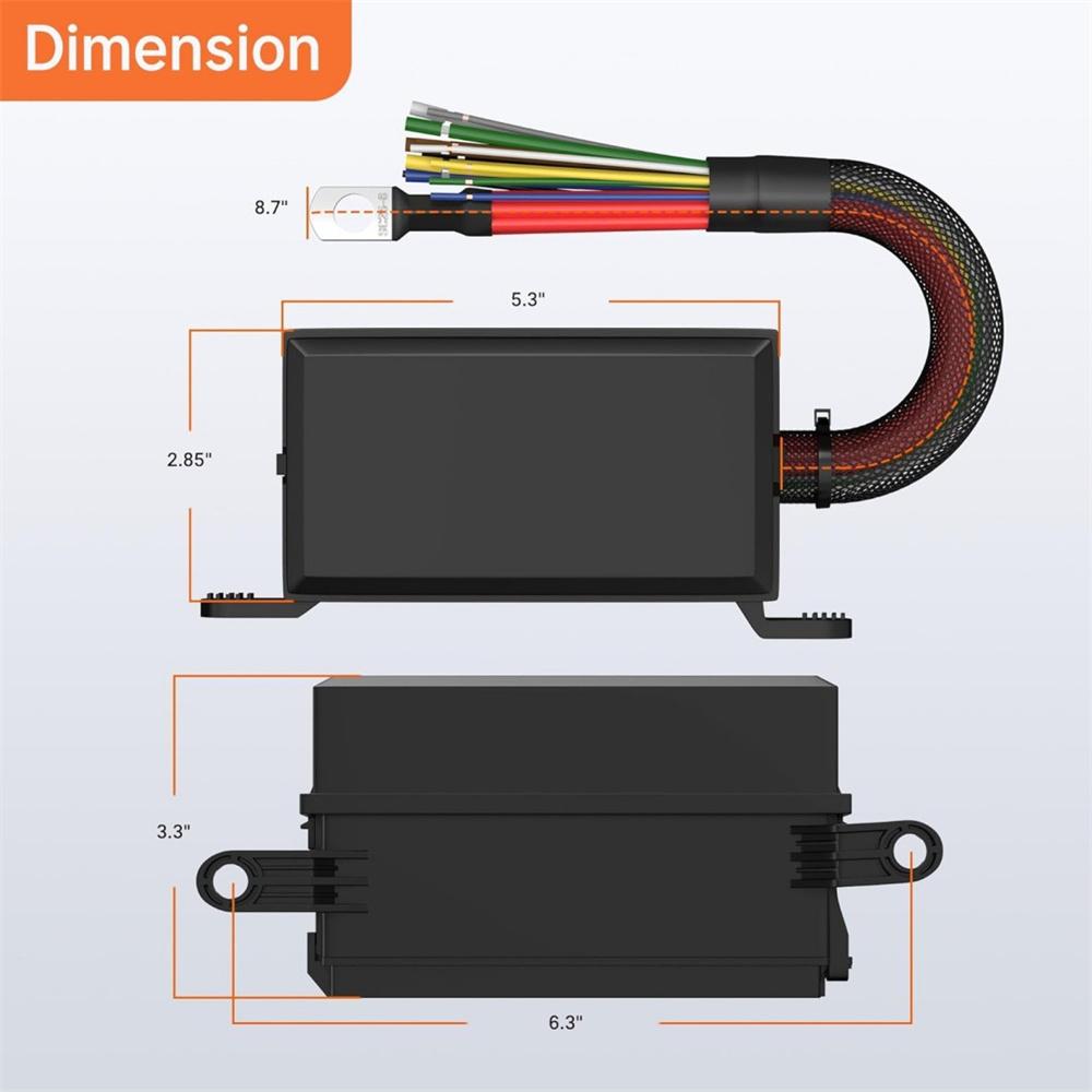 12V 40A 5-Pin Relay Box 6 Way Pre-Wired Relay Fuse Box For Automotive Car Marine