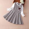 New Spring  Autumn Children Plaid Dresses Casual Girls Long Sleeve Dress 3-12 Years Daily Dresses Kids Clothing
