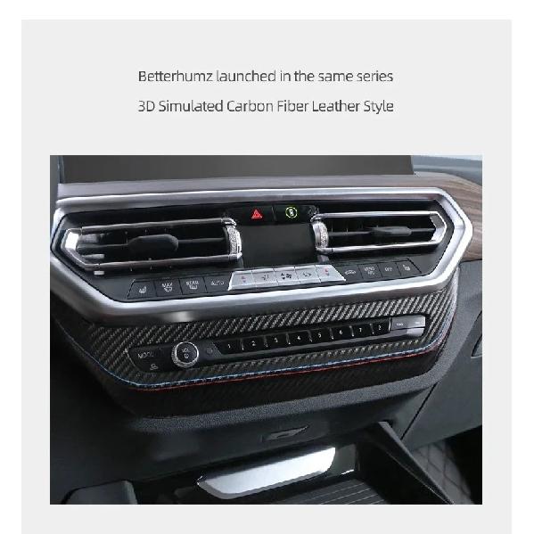 Betterhumz For X3 G01 X4 G02 iX3 G08 Made of Alcantara Auto Center Console CD Wrap Panel Trim Cover Car Interior Accessories