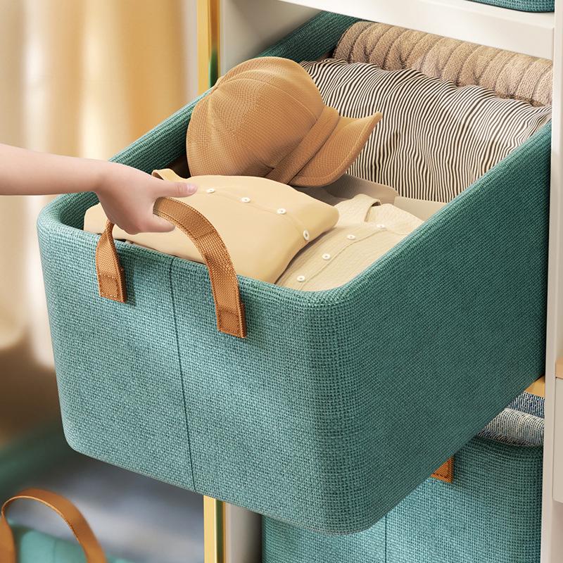 Foldable Fabric Clothes Storage Box with Steel Frame