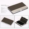 Кейс для ID-карт из нержавеющей стали Коробка для визиток из ПУ-кожи Модный держатель для визиток Кредитной карты