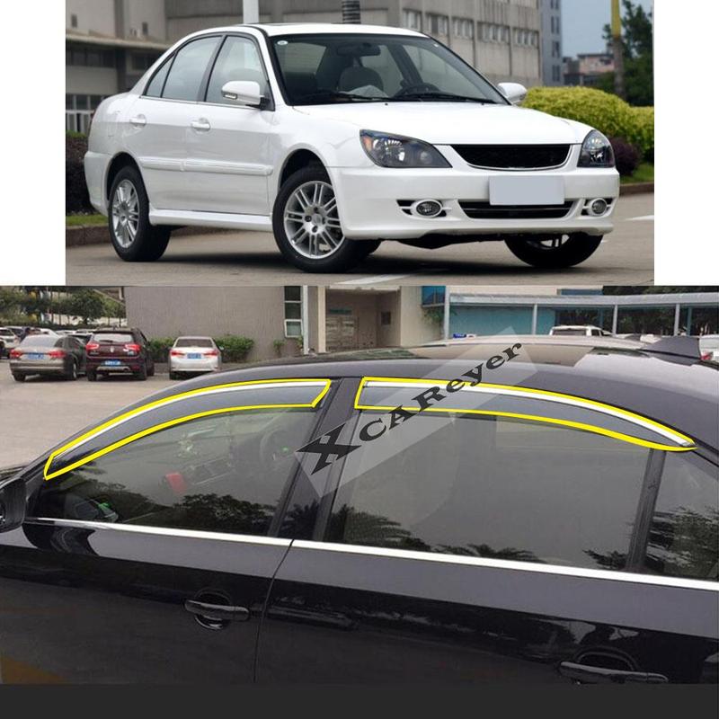 For MITSUBISHI LANCER 2006 2007 2008 2009 2010 2011 2012-2016 Car Sticker Plastic Window Glass Wind Visor Rain/Sun Guard Vent