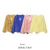 Araltay New Arrival Fashion Style Women's Fashion All-Match Minimalist Laminated Decoration Shirt Tops 40460734