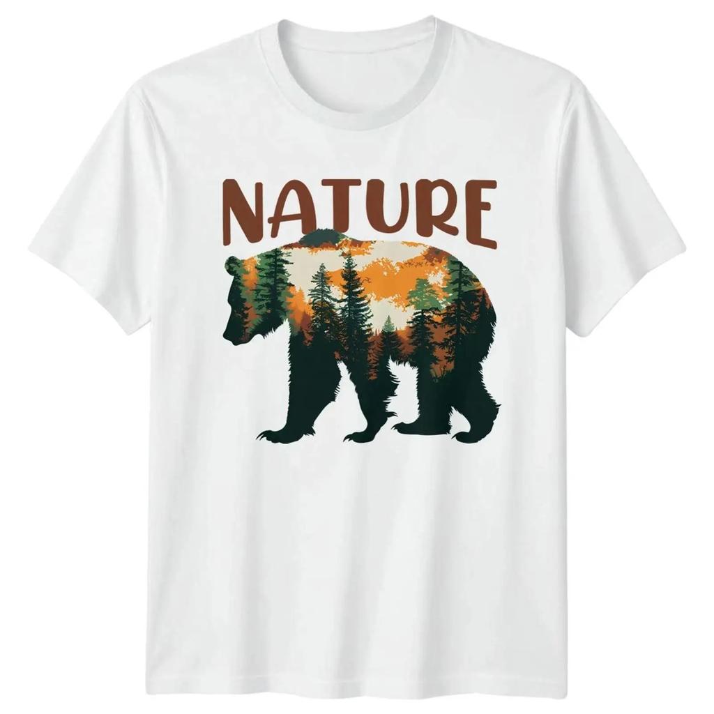 Natur BR T Shirt Tierwelt Wald Outdoor Geburtstag Geschenk FR Sie Und Ihn Vintage Washed Casual Comfortable Streetwear
