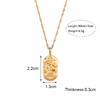 E.B.belle Trendy Personality Square Stainless steel Pendant Embossment 12 Constellation Sign PVD Gold-plating Necklace For Women