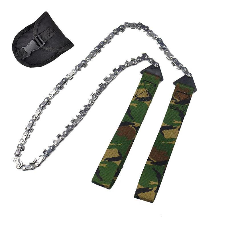 Портативная цепная пила для выживания, бензопилы, уличные кемпинги, пешие прогулки, аварийная молния/проволочная пила, режущие инструменты, ручная цепная пила с сумкой