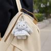 12cm Rabbit Plush Pendant Kawaii Rabbit Keychain Fashion Car Key Chain Bag Charm