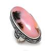 Драгоценный камень Розовый Опал Ручной работы Серебро 925 пробы Подарок Ювелирное изделие Кольцо Размер 9 w3b60
