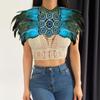 Artificial Feather Shrug Shawl Capelet for Birthday Gift