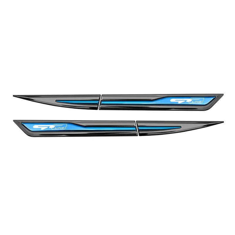BTNPY1 GT Line Emblem Metal Stickers for Kia K9 Forte Ceed Cerato Rio K3 K5 Car Side Wing Fender Decals Body Exterior Accessories
