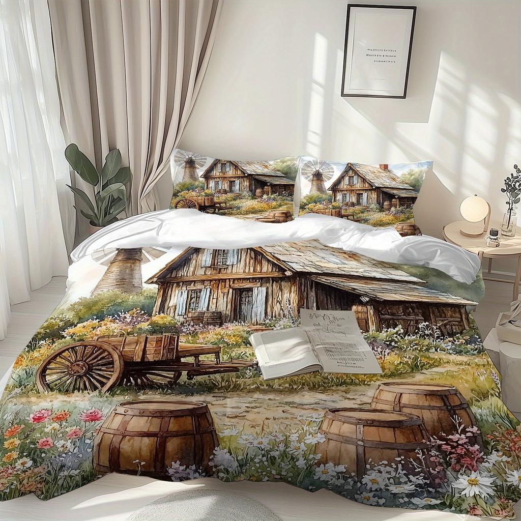 Комплект постельного белья в американском стиле: мягкий полиэстер, пододеяльник и наволочка, для украшения спальни, подарок на день рождения для девочек.