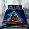 Christmas Duvet Cover Christmas Tree Bedding Set With Zipper 1 Duvet Cover 2 Pillow Case Women Teens Holiday Gifts Bedroom