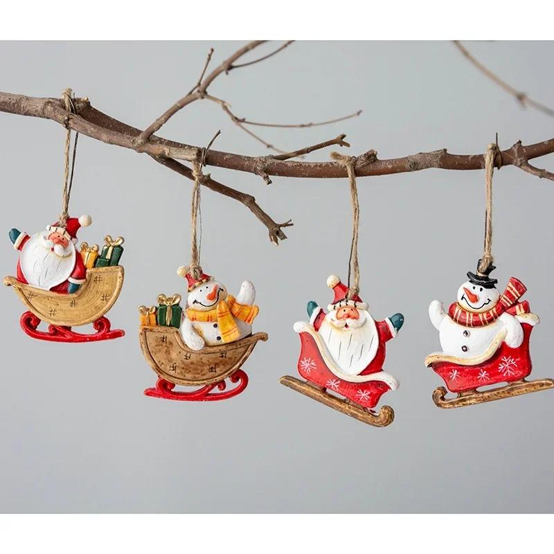 Рождественская смоляная подвеска Рождественская елка украшение подвеска Дед Мороз фото креативная подвеска