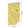 Wallpaper School Supplies Cream and Yellow, Cream Background 50x1000