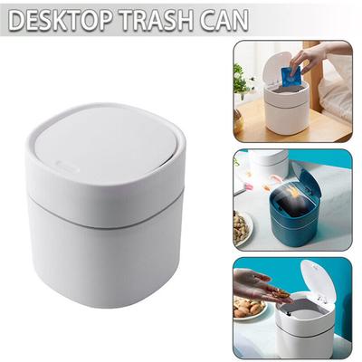 Настольный мусорный бак Mini Press Type Pop-up Lid, санитарный контейнер для мусора, разные предметы, удобные для домашнего офиса, мусор