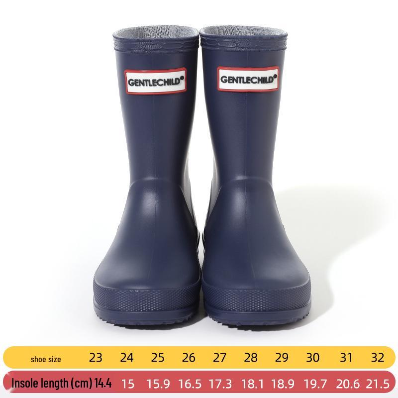 Детские водонепроницаемые нескользящие резиновые сапоги для мальчиков и девочек, возраст 2-8 лет - Оригинальное простое качество