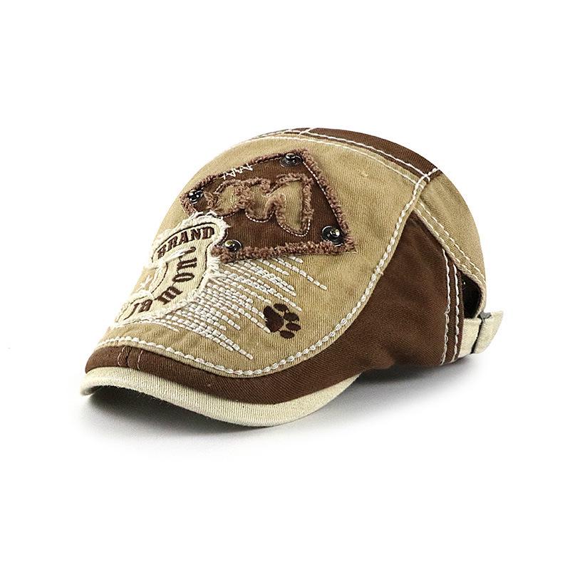 Летние шляпы в стиле ретро с эффектом потертости для мужчин, женщин и детей.: Кепка и бейсболка в британско-корейском стиле