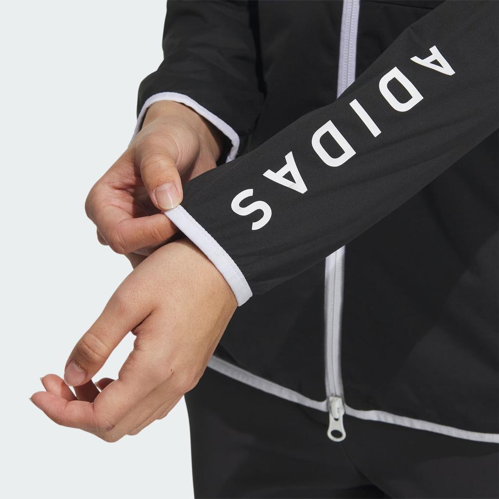Adidas Wind.Rdy Long Sleeve Jacket Letter Logo Print Golf Sports Hooded Jacket Women Jacket Black HY0848