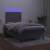 Maison Exclusive - Sommier à lattes de lit matelas et LED Gris foncé 120x200 cm