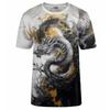 Загадочная футболка с драконом Мужская одежда Уличная личность Повседневные футболки 3D Полная печать Крутой узор Уличная одежда Футболка Топ