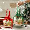 Креативный рождественский подарок 2025 года Коробка-яблоко и конфетный мешочек на шнурке, сумочка