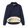 Men's Washed Sweater Lamb Fleece Stand-up Collar Loose Warmth Plus Velvet Thickened Long-sleeved Top