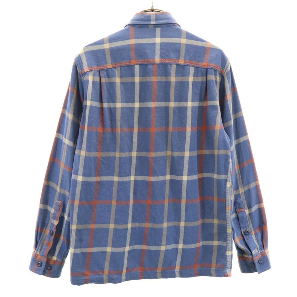 patagonia Check Pattern Long sleeve shirt XS Blue navy blue Outdoors Men's Used