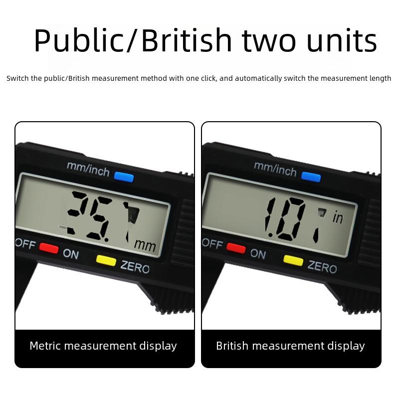 Пластиковый цифровой штангенциркуль с нониусом 0-150 мм для измерения внутренних и внешних диаметров ювелирных изделий и аксессуаров