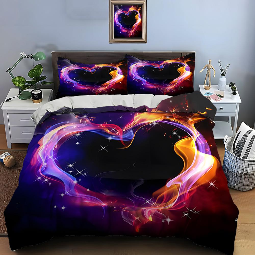 3PC Gothic Love Art Print Bedding Set Duvet Cover 1 Duvet Cover 2 Pillowcases Adult and Children Bedding Set Luxury Gifts