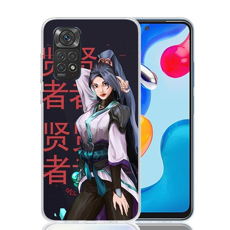 Valorant Sage Phone Case For Xiaomi Redmi Note 15 14 13 12S 12 Pro Plus 11S 11E 11 11T 10S 10 Art Soft Pattern Cover Redmi Note