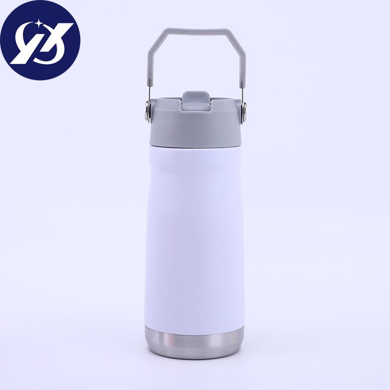 Портативный спортивный чайник из нержавеющей стали 304, портативный горшок для альпинизма большой емкости, автомобильная чашка с соломой