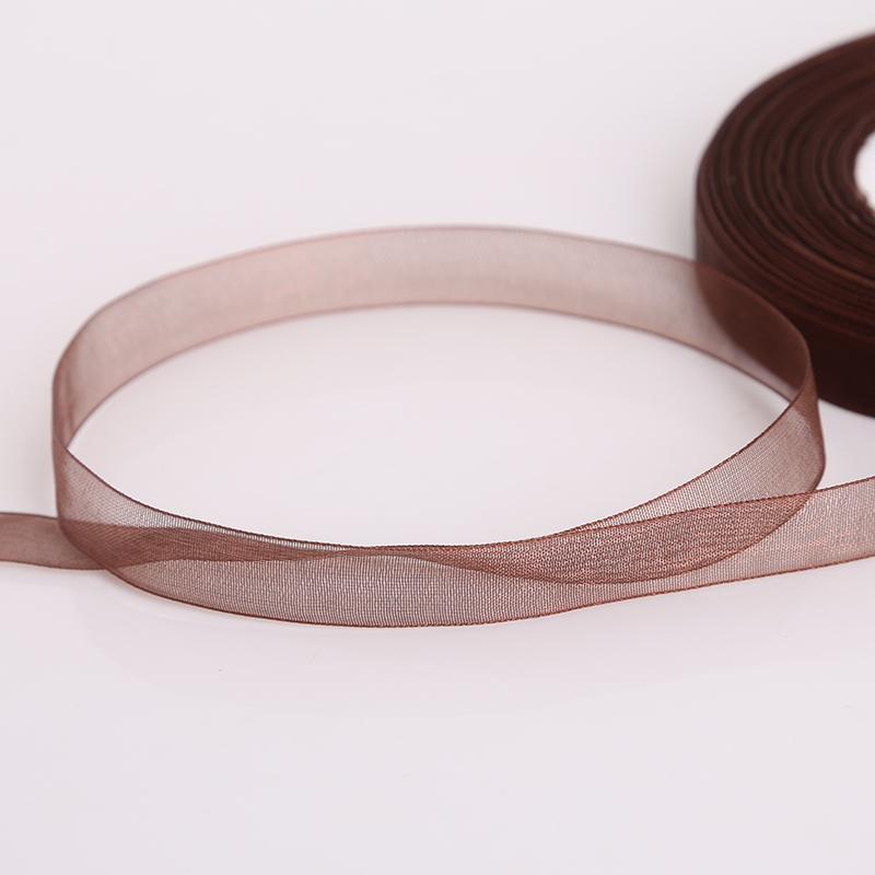 Лента из органзы прозрачная для DIY, 12 мм, 50 м
