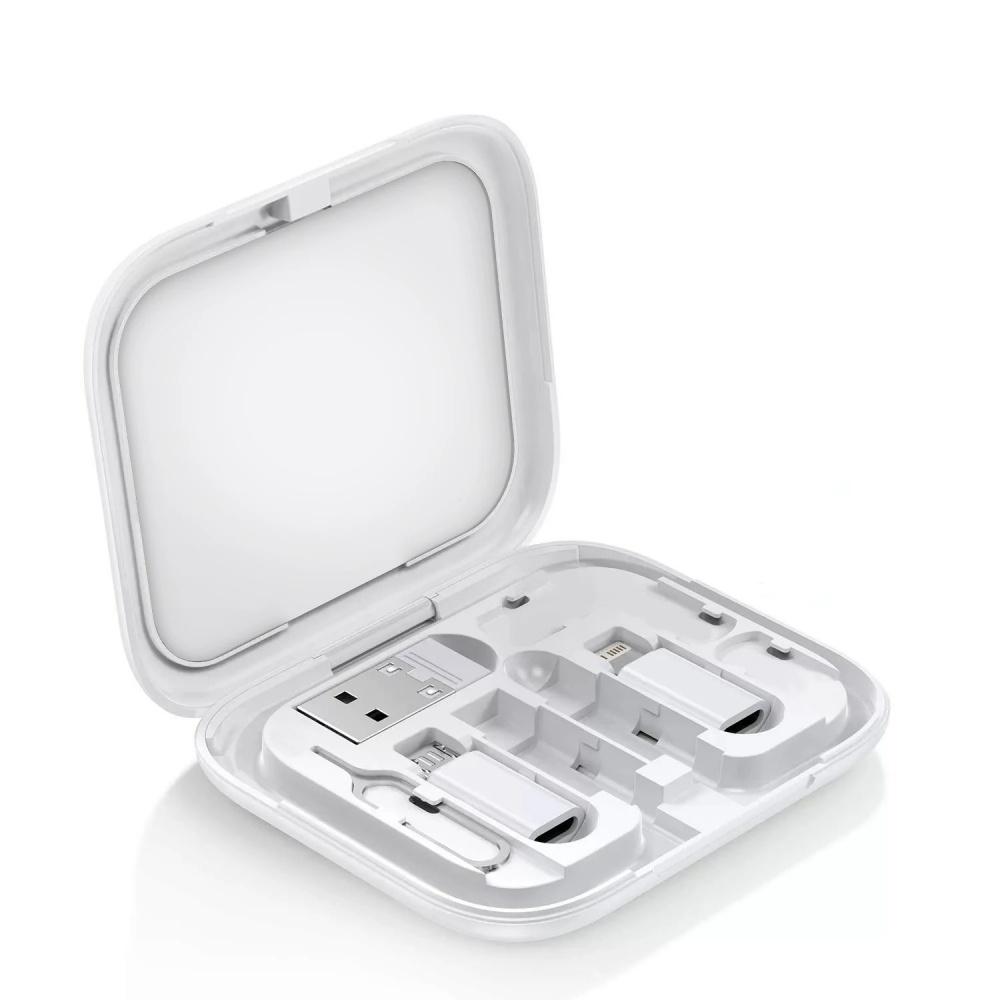 Кабель USB C на USB Type C 60 Вт 4 в 1 для быстрой зарядки PD, кабель для передачи данных для iPhone, Xiaomi, кабель Micro USB с подставкой для телефона и коробкой для хранения