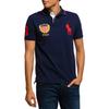 Polo SS24 Логотип Big Pony Вышитая Футболка-поло с коротким рукавом Мужской верх Темно-синий 710803454-002