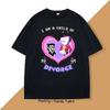 Детская футболка Deltarune 'Child of Divorce' для мужчин и женщин, хлопковая, с коротким рукавом, Харадзюку, с круглым вырезом, с принтом, одежда