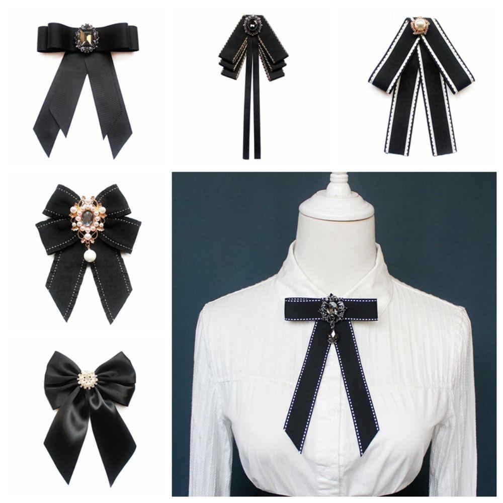 Brooch Women's JK Bow Tie Polyester Fabric Bowknot Shirt Bowtie Fashion Ribbon Bow Tie Shirt