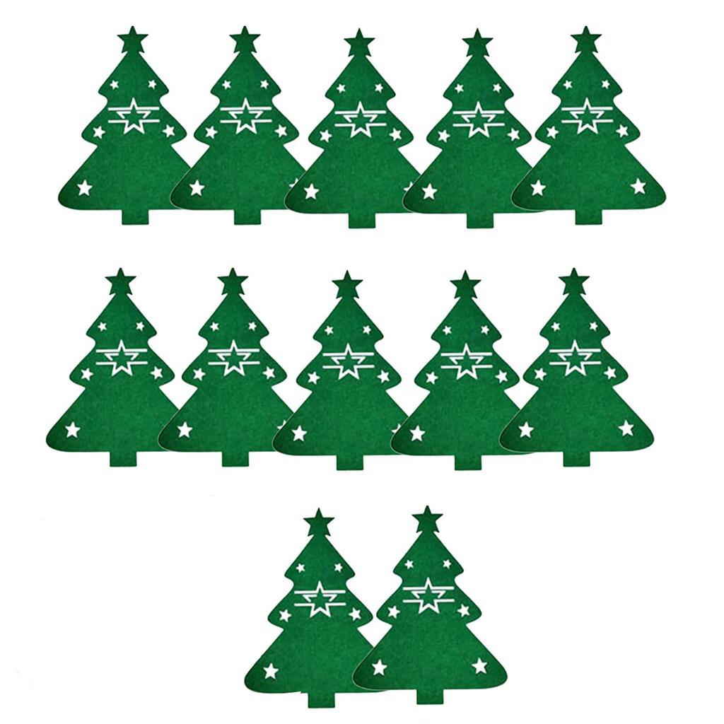 24 шт. Рождественские столовые приборы, Набор чехлов из фетра для вилок и ложек, Держатель, Украшение стола, для Рождественской, Новогодней вечеринки, Обеденные принадлежности