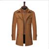 Autumn/Winter Fashion Gentleman Slim Windbreaker Men Thicken Warm Business Woolen Long Blazer