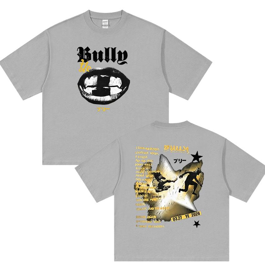 Kanye West Bully New Album Graphic Tshirt UNISEXs Gothic Fashion Hip Hop Clothing YK Tshirts Vintage Oversized Cotton Top