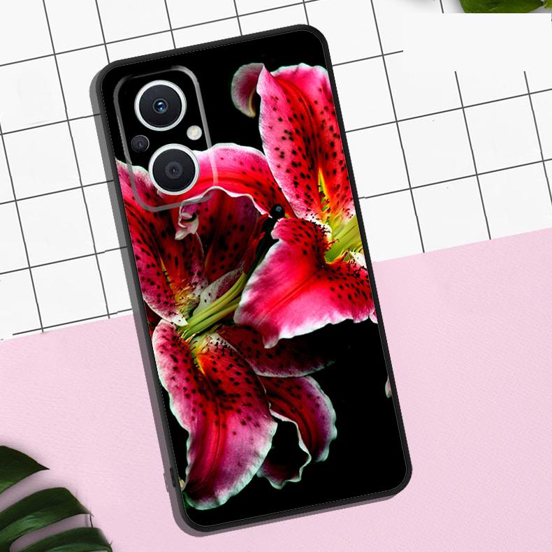Lily Flowers Case For OPPO Reno 13F 12F 11F 8T 7 8 10 11 12 13 Pro OPPO Find X8 X6 Pro X3 X5 Lite Cover