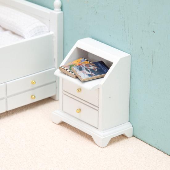 Забавные подарки своими руками без заусенцев 1:12 кукольных декораций для сцен прикроватная тумбочка модель микро ландшафтная мебель тумбочка