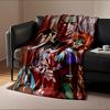 Anime-inspired heroes with fierce expressions Flannel blanket for bedroom, living room, sofa, and nap sofas