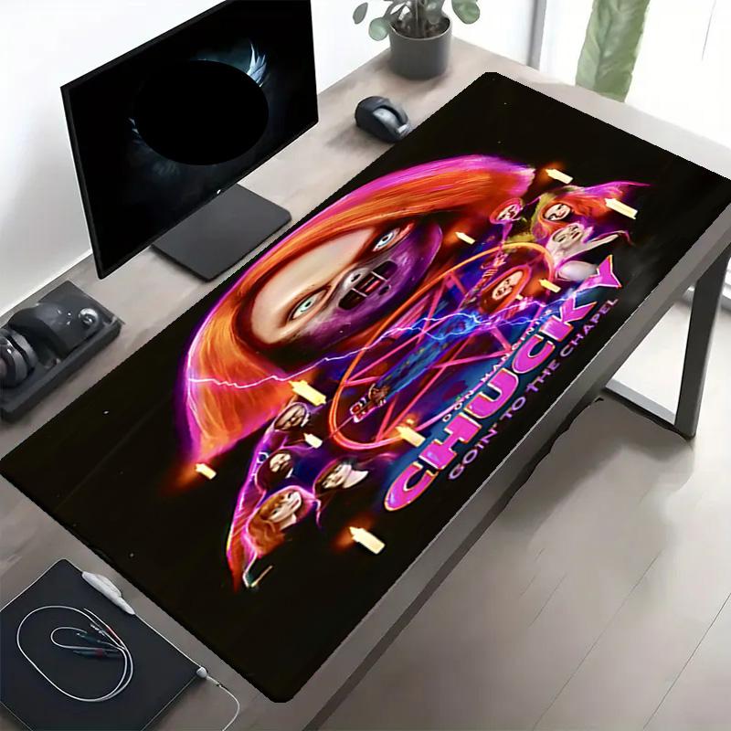 horror movie Print Mouse Pad, Anti‑Slip Desktop keyboard Mat, for PC Laptop Gaming Working Daily Use, Cool Festival Surprise Gift