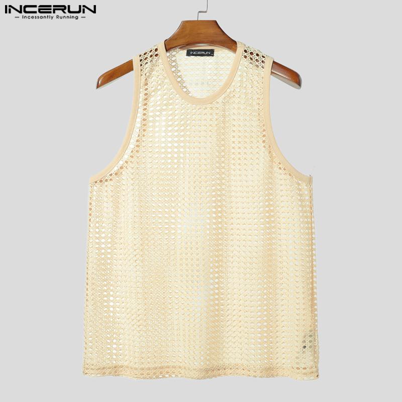 INCERUN Мужские майки без рукавов с вырезами и шорты, пляжные комплекты из двух предметов