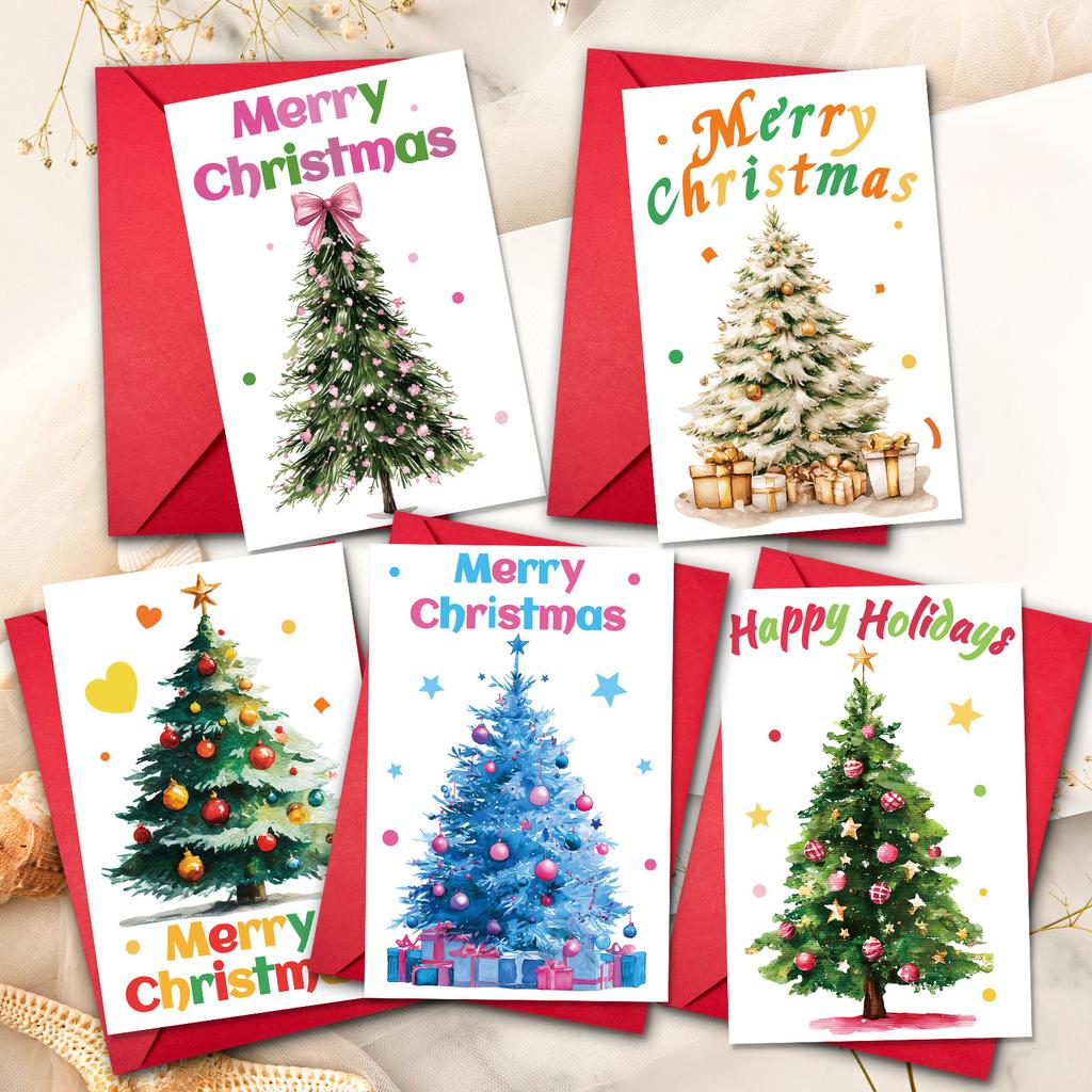 10 Cartoon Christmas Greeting Card Envelopes Set With A Variety Of Creative Christmas Greeting Cards