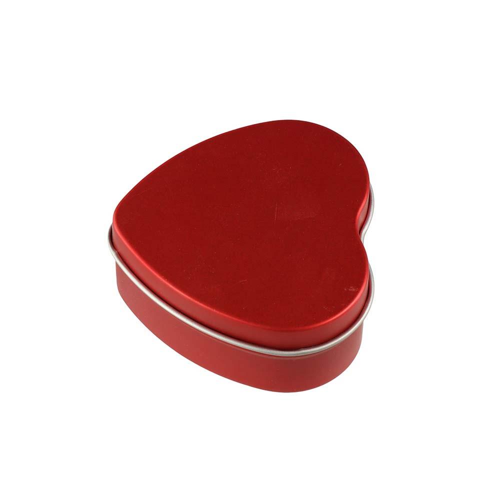 Серебряные/красные/розовые банки в форме сердца Жестяные контейнеры в форме сердца Креативные банки для изготовления свечей своими руками