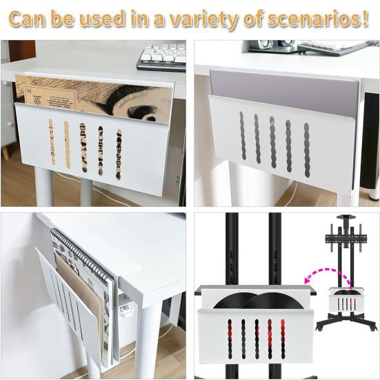 Настольный держатель для ноутбука, без сверления, настольная полка, органайзер для хранения планшетного компьютера, прочная настольная подвесная вертикальная подставка для ноутбука