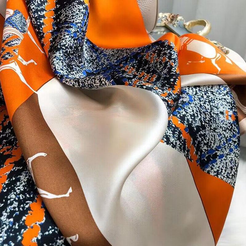 Women's New High-end Silk Spring and Autumn Summer Versatile Shawl Thin Sun Protection Neck Protection Fashionable Scarf