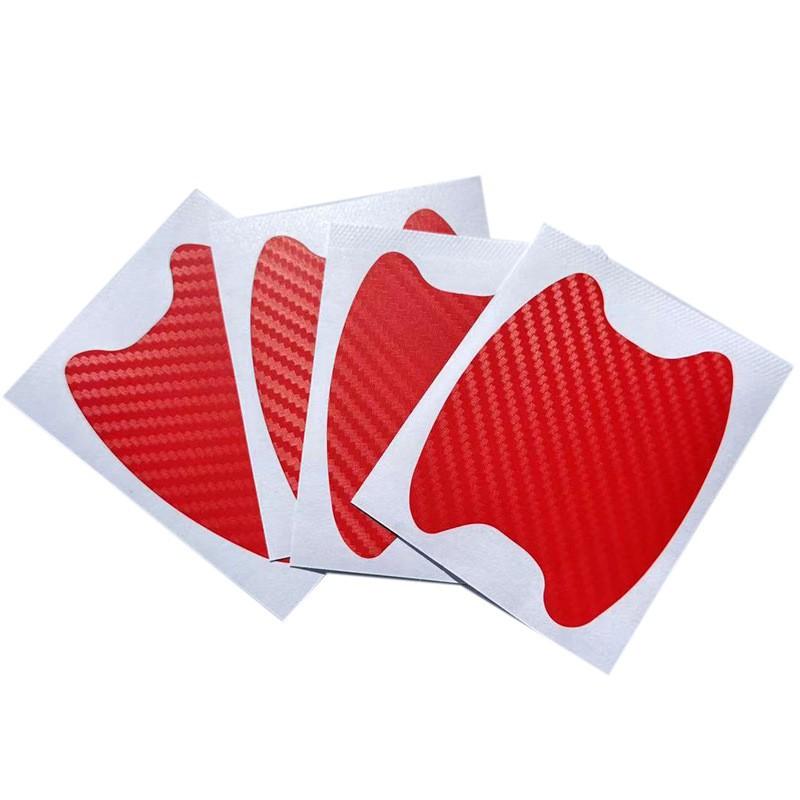 4 шт. наклейка на дверную ручку автомобиля, наклейка на автомобиль, защита от царапин, наклейка с рисунком углеродного волокна, защитная пленка