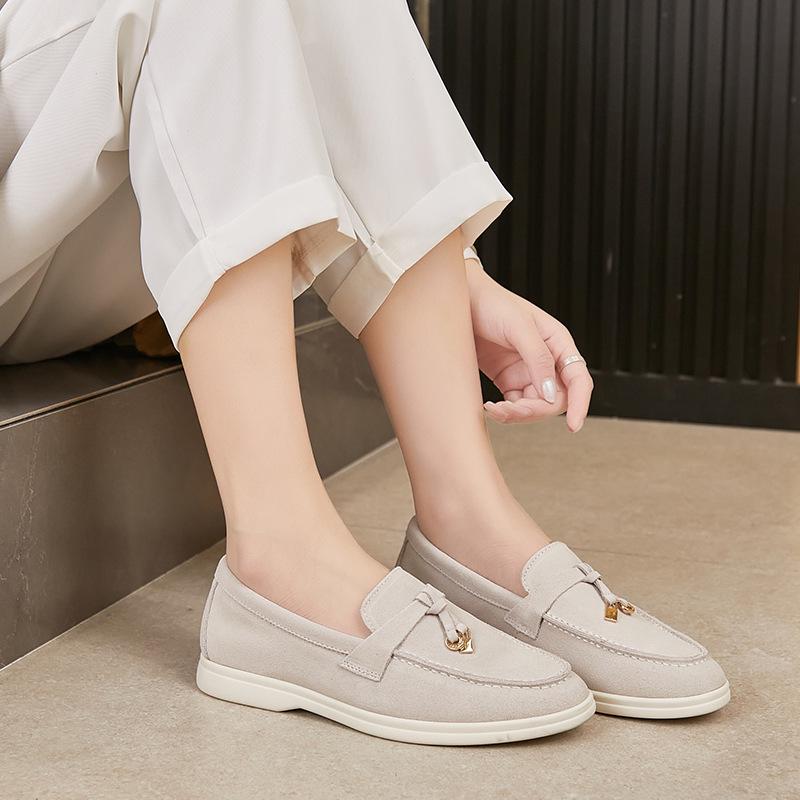 Женские мокасины из натуральной кожи 2023 года: Удобная мягкая подошва, универсальная повседневная обувь